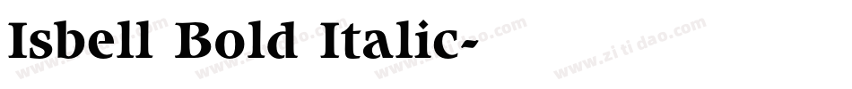 Isbell Bold Italic字体转换
